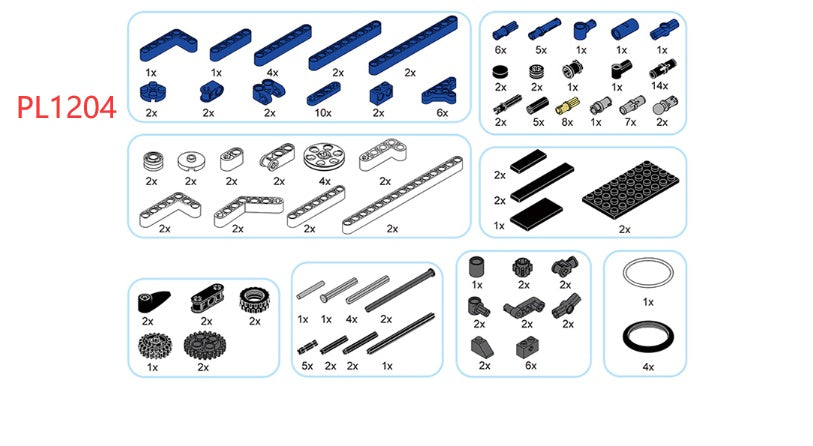 Mechanical gear assembling electronic building blocks