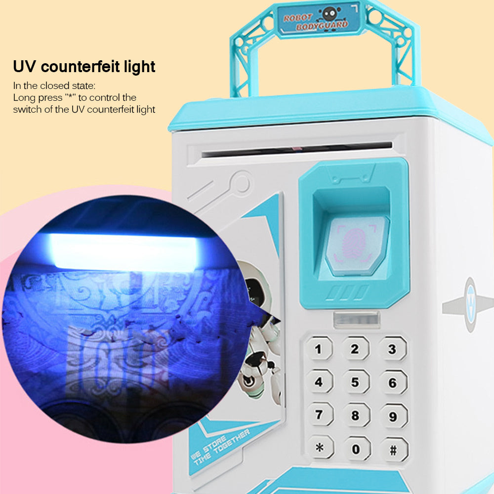 Electronic fingerprint piggy bank