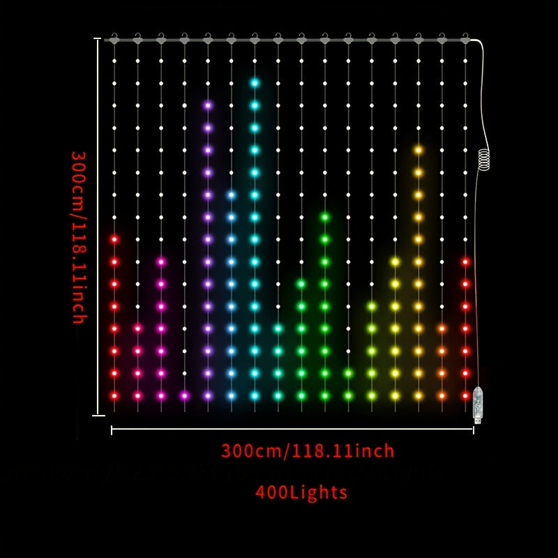 1pc, ecran Led -Guirlandes inteligentes , , APP Control to for Switch At Any Time,