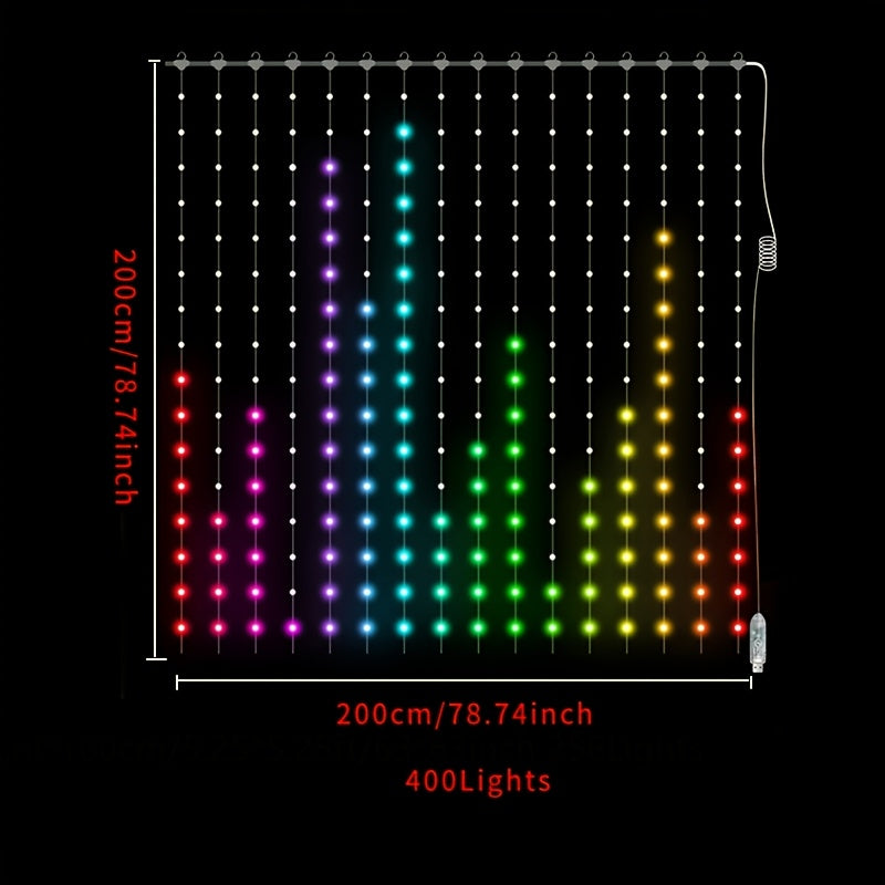 1pc, ecran Led -Guirlandes inteligentes , , APP Control to for Switch At Any Time,